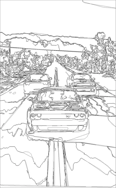Uncoloured line-art conversion